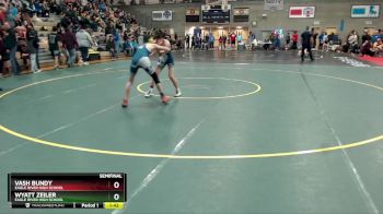 112 lbs Semifinal - Wyatt Zeiler, Eagle River High School vs Vash Bundy, Eagle River High School