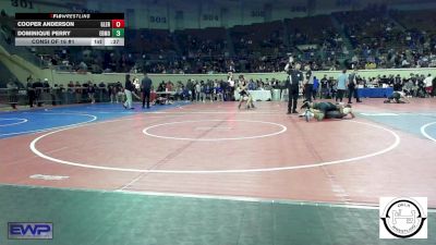 123 lbs Consi Of 16 #1 - Cooper Anderson, Glenpool JH vs Dominique Perry, Edmond Santa Fe