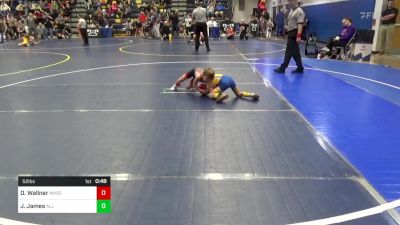 52 lbs Quarterfinal - Domenick Wallner, Wheeling W.C. vs Joe James, All American