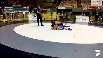 Cadet Boys Lower - 113 lbs 7th Place Match - Lucas Mendez vs Parker Lee, Ramona Dawg Pound Wrestling Club