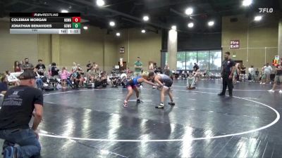 100 lbs Round 5 (6 Team) - Coleman Morgan, North DeSoto Red WA vs Jonathan Benavides, Gulf Coast WC