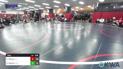 70 lbs Rr Rnd 2 - Karson Waag, Oklahoma Elite 15u Black vs Otto Banda, Kansas Mayhem