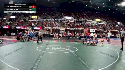 A - 165 lbs Semifinal - Blaise Cronk, Columbia Falls vs Holden Hoiness, Laurel