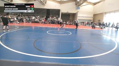 65 lbs Rr Rnd 2 - Wyatt Mathe, Warhawks - ESC vs Greyson Sauer, All I See Is Gold Academy Stripes - ESC