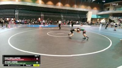 75-83 lbs Round 2 - Max Brillantes, Elk Grove Wrestling Academy vs Ryder Greer, Fallon Outlaws Wrestling Club