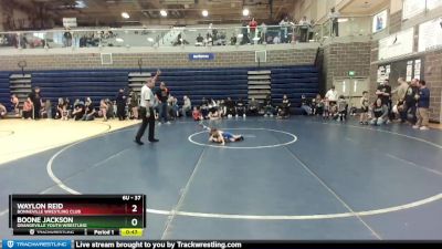 37 lbs Round 1 - Waylon Reid, Bonneville Wrestling Club vs Boone Jackson, Grangeville Youth Wrestling