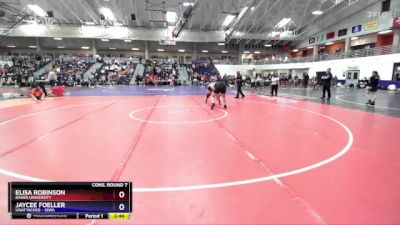 191 lbs Cons. Round 7 - Elisa Robinson, Baker University vs Jaycee Foeller, Unattached - Iowa