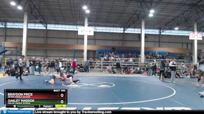 120 lbs Semifinal - Oakley Maddox, Malad Middle School vs Braydon Price, Irving Middle School