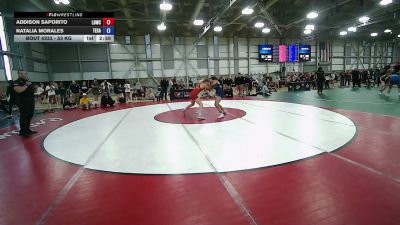 55 kg Cons. Sub-rd Of 16 - Addison Saporito, Lucky Duck Wrestling Club vs Natalia Morales, Texas