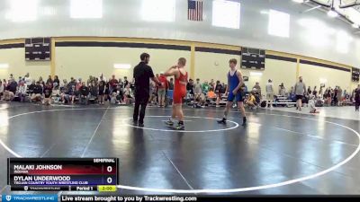 165 lbs Semifinal - Malaki Johnson, Indiana vs Dylan Underwood, Trojan Country Youth Wrestling Club