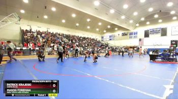 106 lbs Cons. Round 2 - Mason Foreman, Mira Costa High School vs Patrick Krajeski, Santa Fe Hs