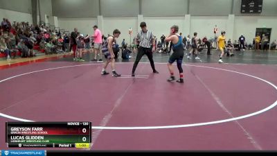 120 lbs Cons. Round 2 - Lucas Glidden, Lionheart Wrestling Club vs Greyson Farr, Gracin Wrestling School