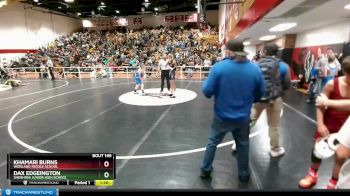 105 lbs Quarterfinal - Khamari Burns, Worland Middle School vs Dax Edgeington, Shoshoni Junior High School