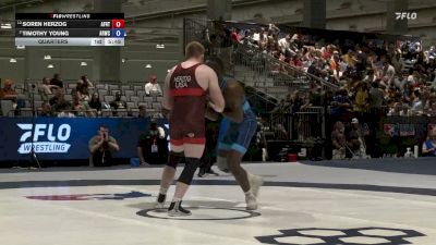 97 kg Quarters - Soren Herzog, Air Force Regional Training Center vs Timothy Young, Army (WCAP)