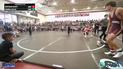 76 lbs Rr Rnd 3 - Stetson Scott, Cowboy Wrestling Club vs Hanna Lollis, Cowboy Wrestling Club