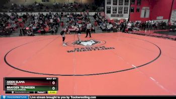 120 lbs Quarterfinal - Brayden Teunissen, Woodstock (MARIAN) vs Aiden Slama, MILTON (WI)