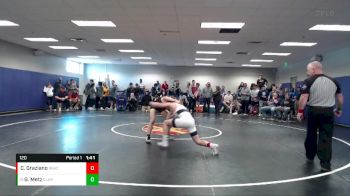 120 lbs Champ. Round 1 - Gabe Metz, Clarksville vs Cash Graziano, Brentwood Aca.