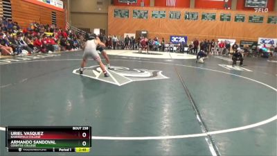 197 lbs Cons. Round 3 - Armando Sandoval, Cerritos College vs Uriel Vasquez, Bakersfield College