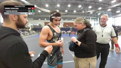 184 lbs Quarterfinal - Justin Mayes, NYU vs Primo Catalano, USMAPS