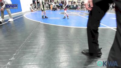 52 lbs Round Of 16 - Kysen Morgan, Ft. Gibson Takedown Club vs Jesse Hightower, Blaine County Grapplers