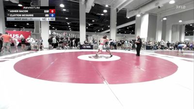 71 lbs Cons. Round 4 - Asher Bacon, X-Calibur Athletics Wrestling Club vs Clayton McGuire, Avalanche Wrestling Association