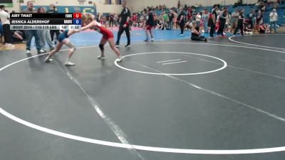 110-115 lbs Champ. Round 2 - Amy Twait, Fighting Squirrels Wrestling Club vs Jessica Aldershof, Mountain Man Wrestling Club