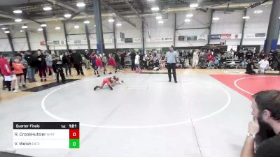 61 lbs Quarterfinal - Radek CrookHutsler, White River Jr. WC vs Vincent Welsh, Patriot Mat Club