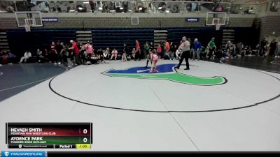 60 lbs Round 3 - Aydence Park, Thunder Ridge Outlaws vs Nevaeh Smith, Mountain Man Wrestling Club