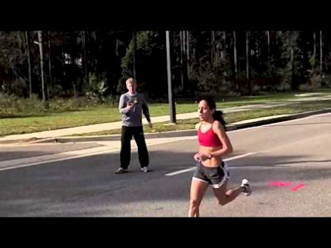 Desiree Davila of Hansons-Brooks runs 3 by 3 miles training for Olympic Marathon Trials
