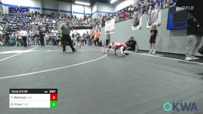 49 lbs Consi Of 8 #2 - Teagen Martinez, Carl Albert vs Drew Price, Team Tulsa Wrestling Club