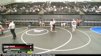 288 lbs Champ. Round 2 - Jared Luamanuvae, West Jordan vs Dasen Adams, Millard