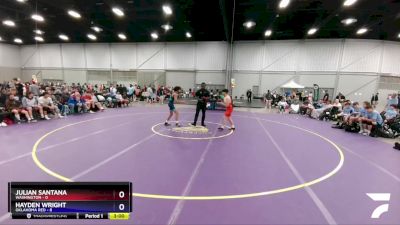 120 lbs Quarters & 1st Wb (16 Team) - Julian Santana, Washington vs Hayden Wright, Oklahoma Red