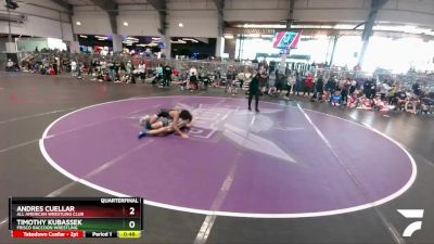 126 lbs Quarterfinal - Andres Cuellar, All American Wrestling Club vs Timothy Kubassek, Frisco Raccoon Wrestling