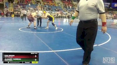 285 lbs Cons. Round 3 - San Inman, Watford City vs Gunner Cadreau, Fargo North