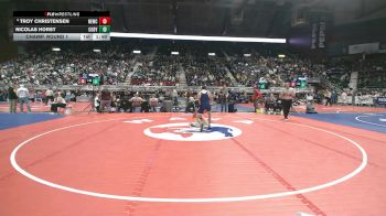 3A-138 lbs Champ. Round 1 - Nicolas Horst, Cody vs Troy Christensen, Newcastle