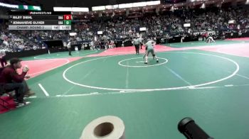 134 lbs Champ. Round 2 - Riley Diehl, Unattached vs Jennavieve Oliver, Unattached