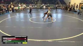 120 lbs Quarterfinals (8 Team) - Roman Slaughter, Richmond Hill HS vs Wyatt Ford, Creekview