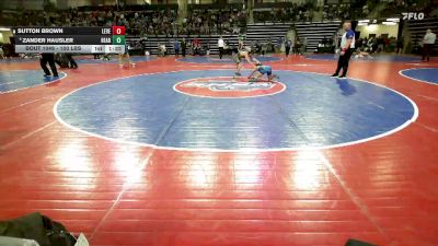 100 lbs Round Of 16 - Sutton Brown, Level Up Wrestling Center vs Zander Hausler, Heard Wrestling Club