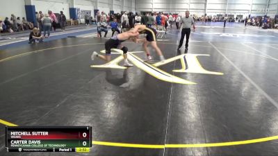 165 lbs Quarterfinal - Mitchell Sutter, Wilkes vs Carter Davis, Pennsylvania College Of Technology