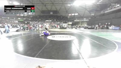 Boys 3A 157 lbs Champ. Round 2 - Joel Christopherson, Oak Harbor vs Ansel Auernhamer, Central Kitsap