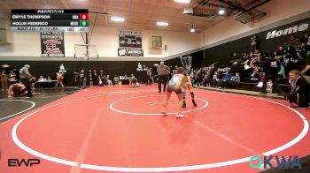 67-73 lbs Rr Rnd 3 - Emyle Thompson, HURRICANE WRESTLING ACADEMY vs Hollis Federico, Muskogee Rougher Youth Wrestling