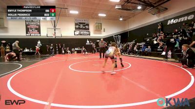 67-73 lbs Rr Rnd 3 - Emyle Thompson, HURRICANE WRESTLING ACADEMY vs Hollis Federico, Muskogee Rougher Youth Wrestling