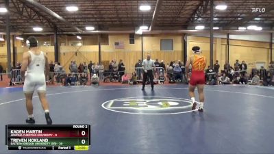 184 lbs Round 2 (6 Team) - Kyle Knudtson, Eastern Oregon University (OR) vs Makoa McCreadie, Arizona Christian University