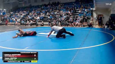 114 lbs Quarterfinals (8 Team) - Khloe Holcomb, North Pontotoc High School vs Lydia Ashcraft, Vancleave High School