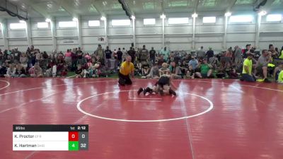 85 lbs Round 1 - Kaimen Proctor, EP Rattlers vs Kolton Hartman, Ohio Gold 24K