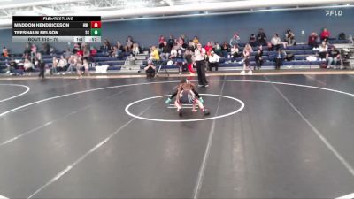 70 lbs Champ. Round 1 - Maddon Hendrickson, Hawks WC Lincoln vs Treshaun Nelson, Sherman Challengers