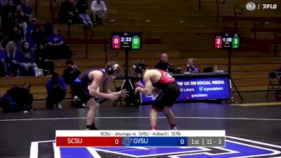 157 lbs Round 2 (4 Team) - Braylenn Aulbach, Grand Valley State vs Joel Jesuroga, St. Cloud State