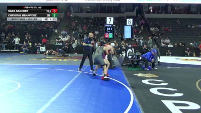 125 lbs Round Of 32 - Sara Sanchez, Tulare Western (CS) vs Chrystal Benavidez, San Fernando (LA)