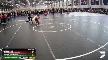 120 lbs Round 3 - Aiden Angevine, Hill Country Wildcats Wrestling Club vs Anika Lair, Tiger`s Den Wrestling Club