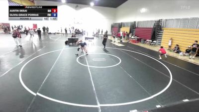 106-113 lbs Round 3 - Olivia-Grace Porras, Falcons Wrestling Club vs Austin Desai, Burbank